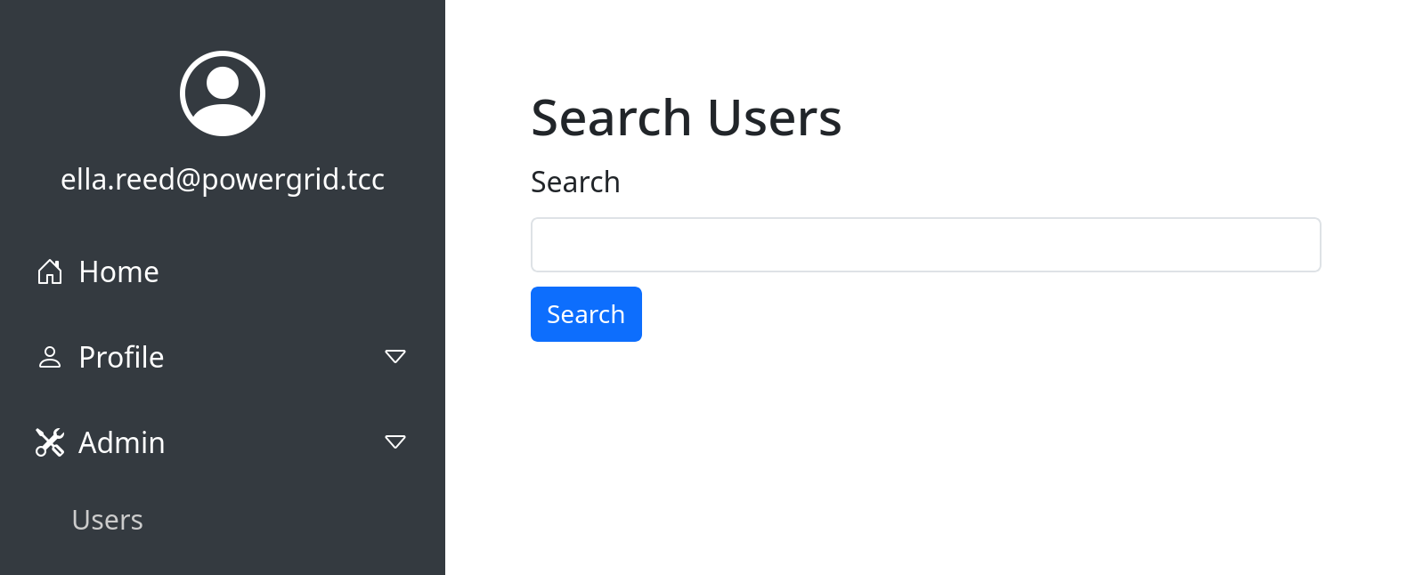 Admin User Search